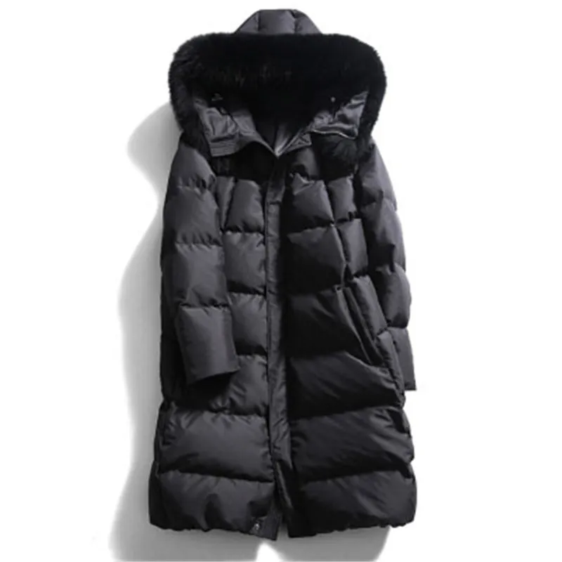 Down Jacket 2020  Big Size Women's Winter High-End Fashion Long Hooded Thick White Goose Down Fox Fur Collar Women's Down Jacket enlarge
