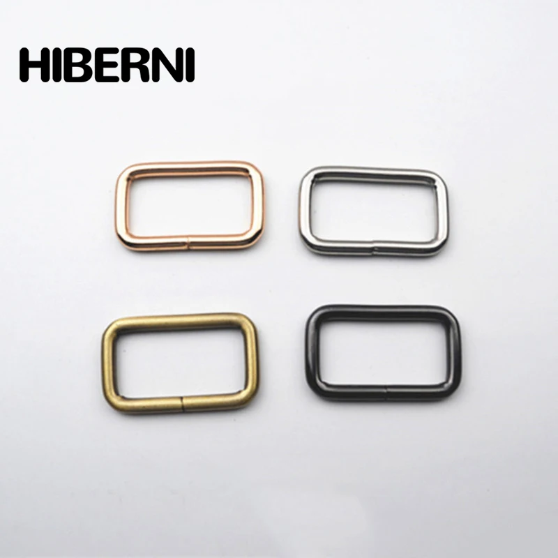 

10pcs DIY Metal D Ring Buckle Handbag Leather Bag Purse Strap Rectangle Square Clasp Obag Hardware Accessories 38x20mm