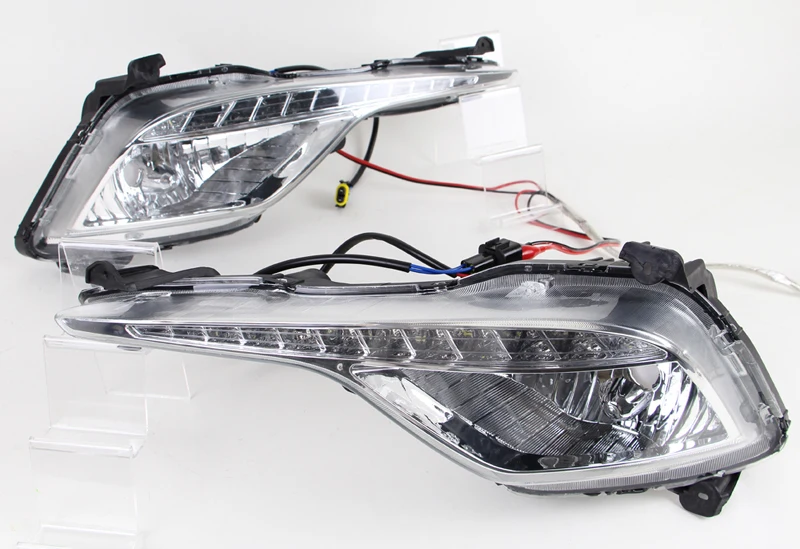

2pcs For Hyundai Sonata 2013-2015 6000K White Light LED Daytime Driving Running Light DRL Car Fog Lamp