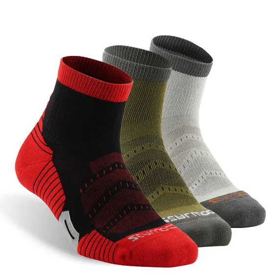 3 pair mix color Беговые носки, ZEALWOOD Мужские Женские антиблистерные носки для велоспорта спортивные носки для гольфа Антибактериальный увлажняющий, 1/3 пар - Цвет: 3 pair mix color