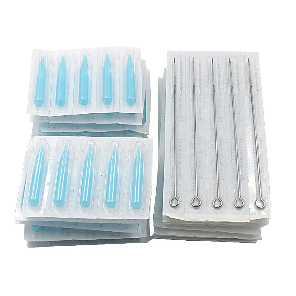 (3RL+3RT) Profeesional Tattoo Needles and Tubes Tips Mixed Assorted Sterilize Tattoo Needles 3RL Disposable Tattoo Tips 3RT