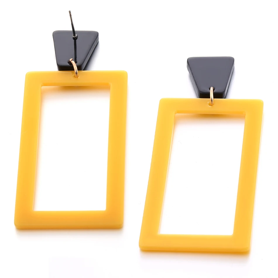 Женские акриловые летние Висячие серьги подвески для женщин геометрические