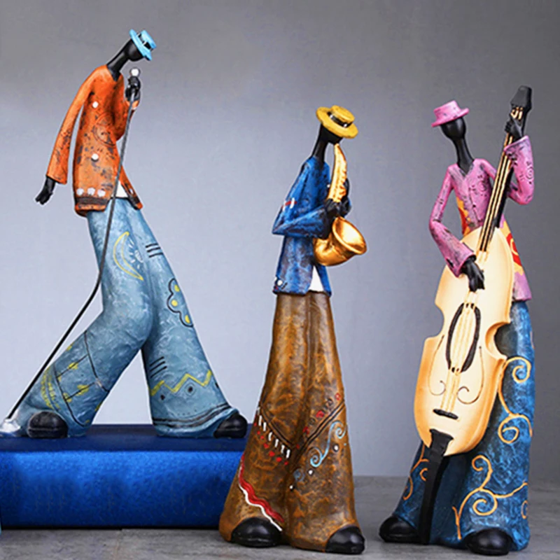 Креативные фигурки рок группы Ретро Художественная кукла скульптура ремесла из