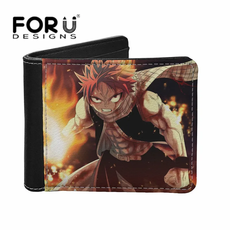 

Luxury Wallets for Mens Anime FAIRY TAIL Printed Short PU Leather ID Credit Card Holder Purse Male Boys Money Clip Bolsa