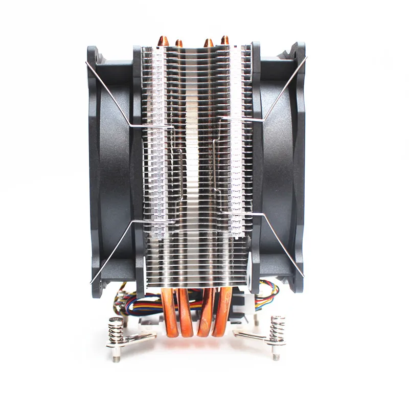 LANSHUO CPU Silent Fan 4 Heat Pipe 3 Wire Dual Without Light Cooler for Intel 775/1150/1155/1156/1366/2011 |