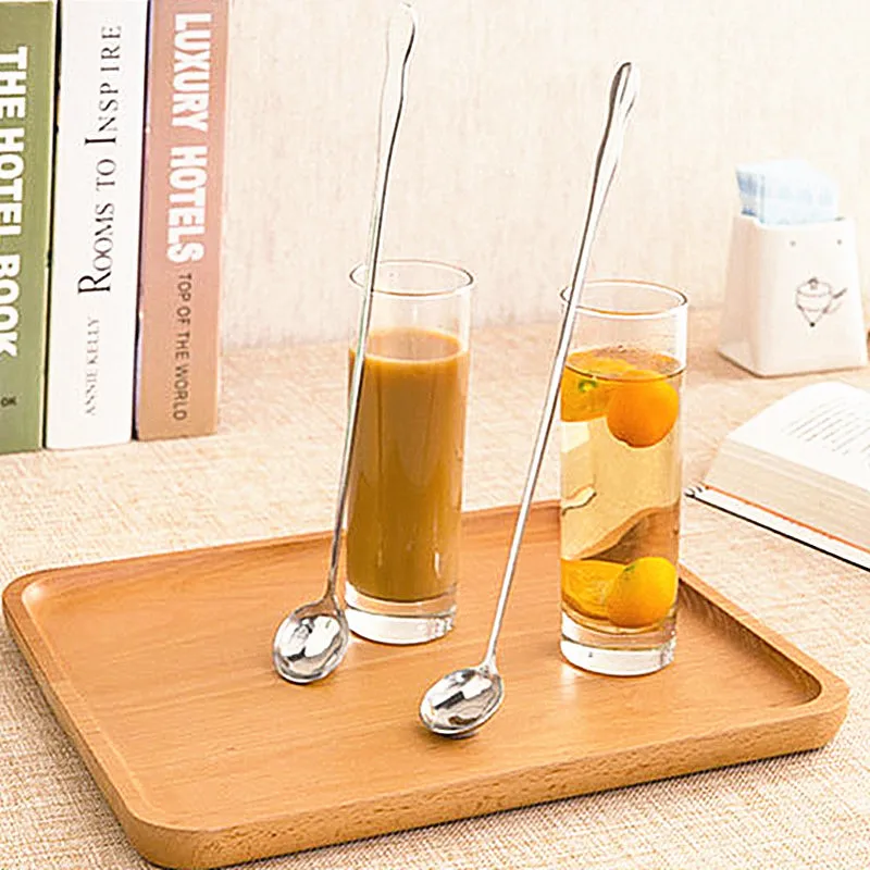 

Новинка, 30 см/25 см/20 см, оригинальная зеркальная ложка с длинной ручкой из нержавеющей стали, кофейная ложка в Корейском стиле для всех чашек