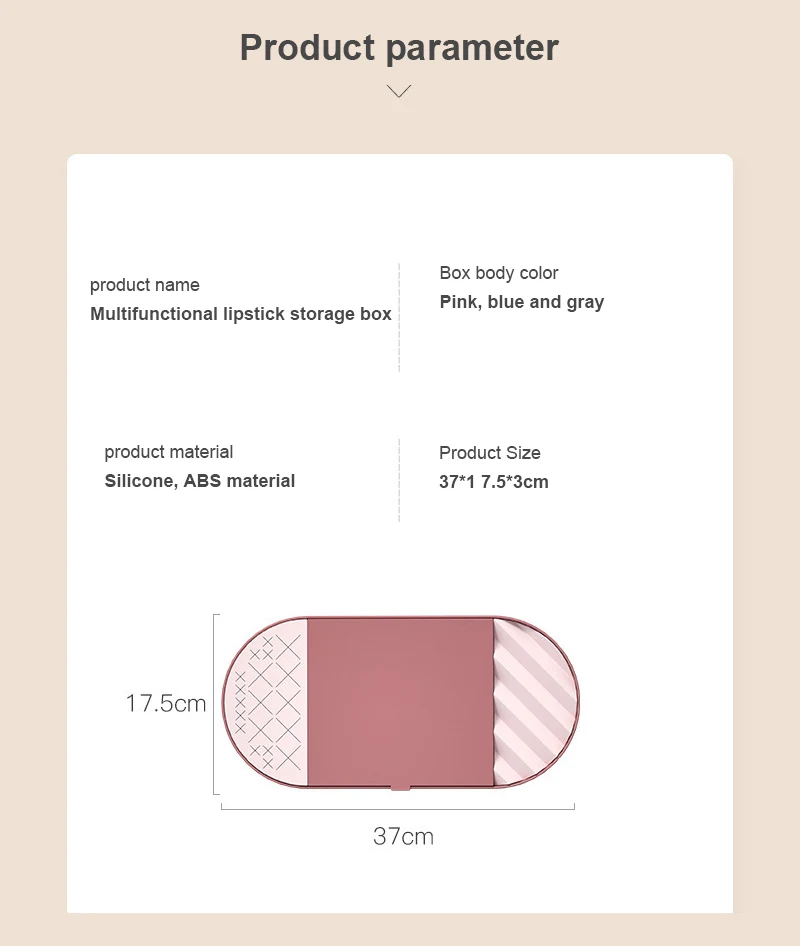 

Lipstick Storage Box Cosmetic Storage Box Jewelry Finishing Skin Care Desktop Dressing Table Storage Box Makeup Tool Kits