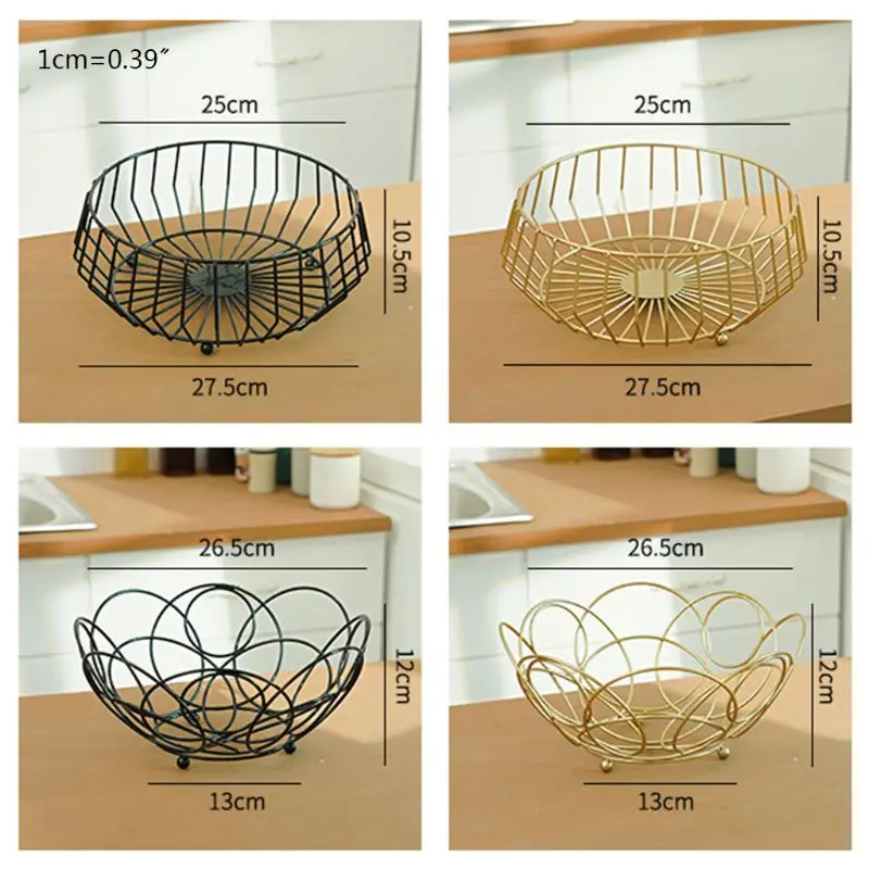 

Fruit Basket Countertop Storage Bowl for Snacks Fruit Vegetables Decorative Dish D0AC