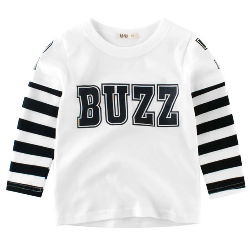 Футболка с длинным рукавом для мальчиков черная белая надписью |