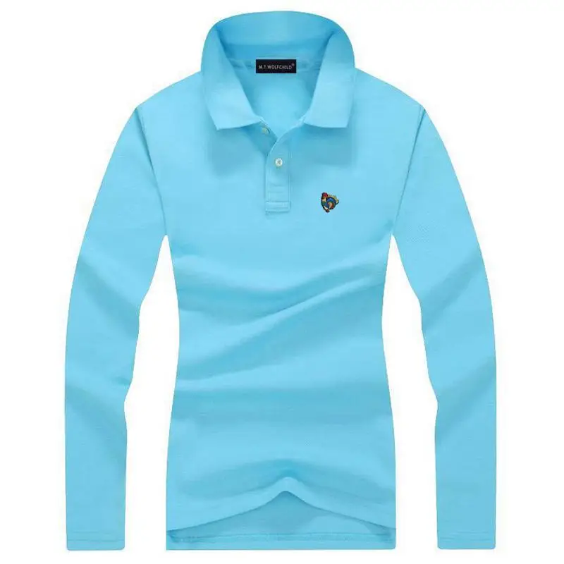 Высокое качество 2020 новые женские поло рубашки 100% хлопок повседневные с длинным