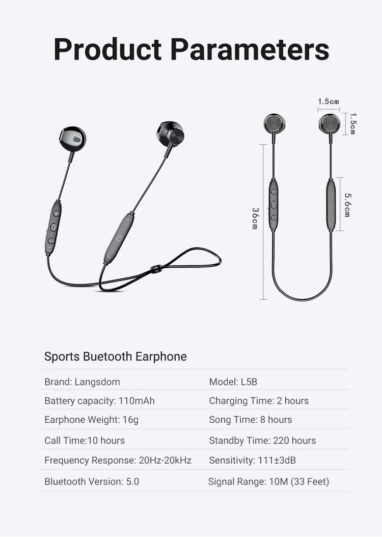 Langsdom L5pro блютуз наушники Bluetooth с микрофоном половина вкладыши блютуз наушники Bluetooth наушники беспроводные для телефона Беспроводной гарнитуры наушники