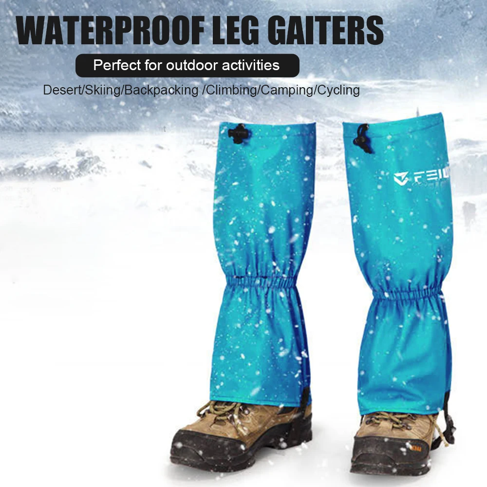 

1 Pair Waterproof Leg Gaiters Rain Snow Boot Leg Covers for Hiking Backpacking Desert Camping Climbing Cycling
