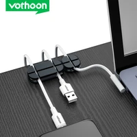vothoon cross cable organizer clip silicone usb cable winder flexible cable management clips cable holder for headphone earphone