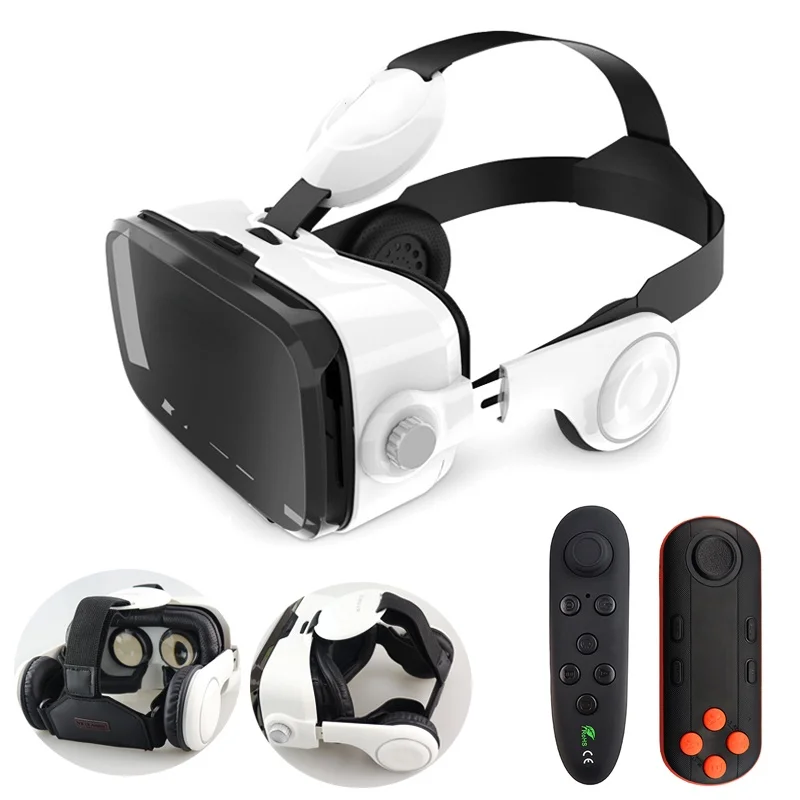 

Original Leather 3D Cardboard Helmet Virtual Reality VR Glasses Headset Stereo for 4-6' Mobile Phone