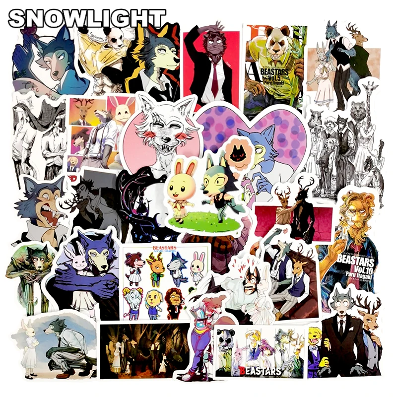 10/50pcs/pack Beastars Cartoon Tv Graffiti Stickers For Waterproof Pvc Skateboard Laptop Graffiti Cool Stickers Kid Toy
