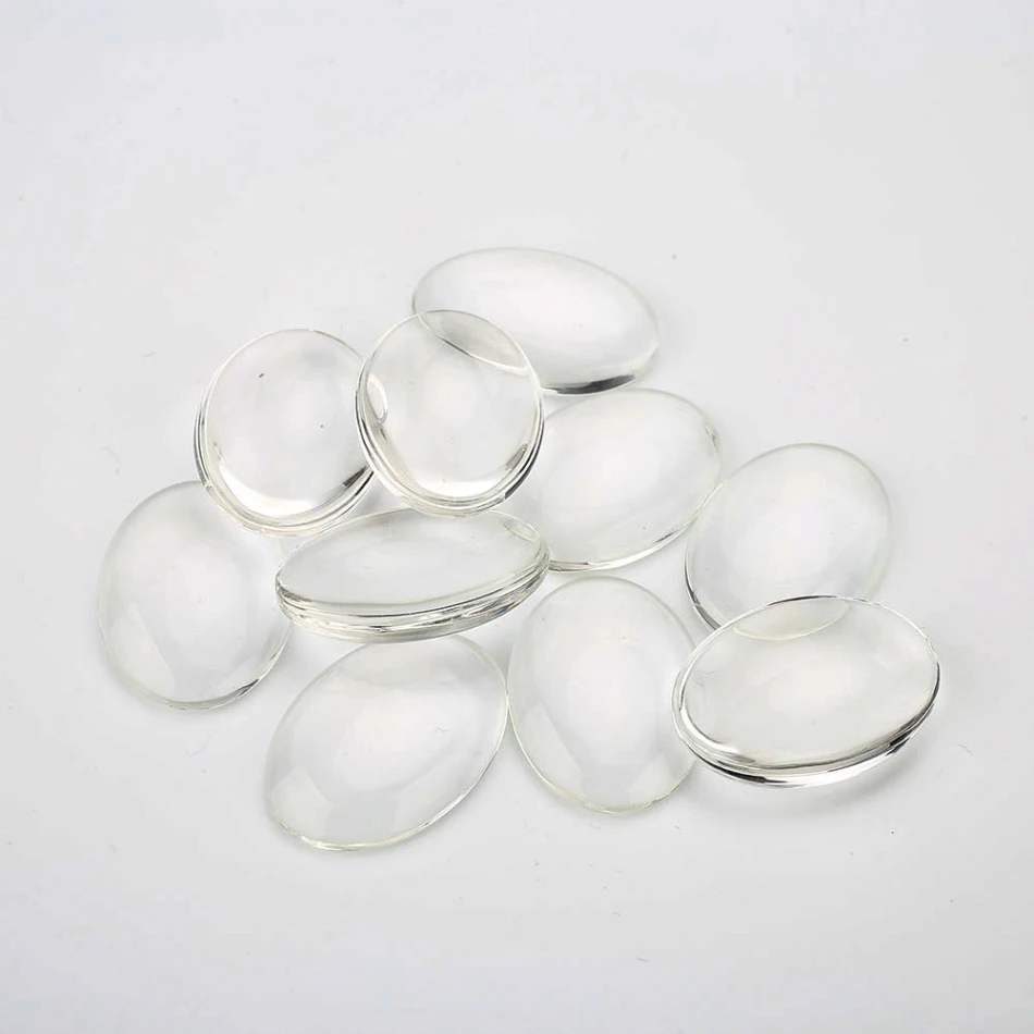 10 шт./компл. мм 18 20 прозрачный овальный стеклянный кабошон купол для DIY аксессуары