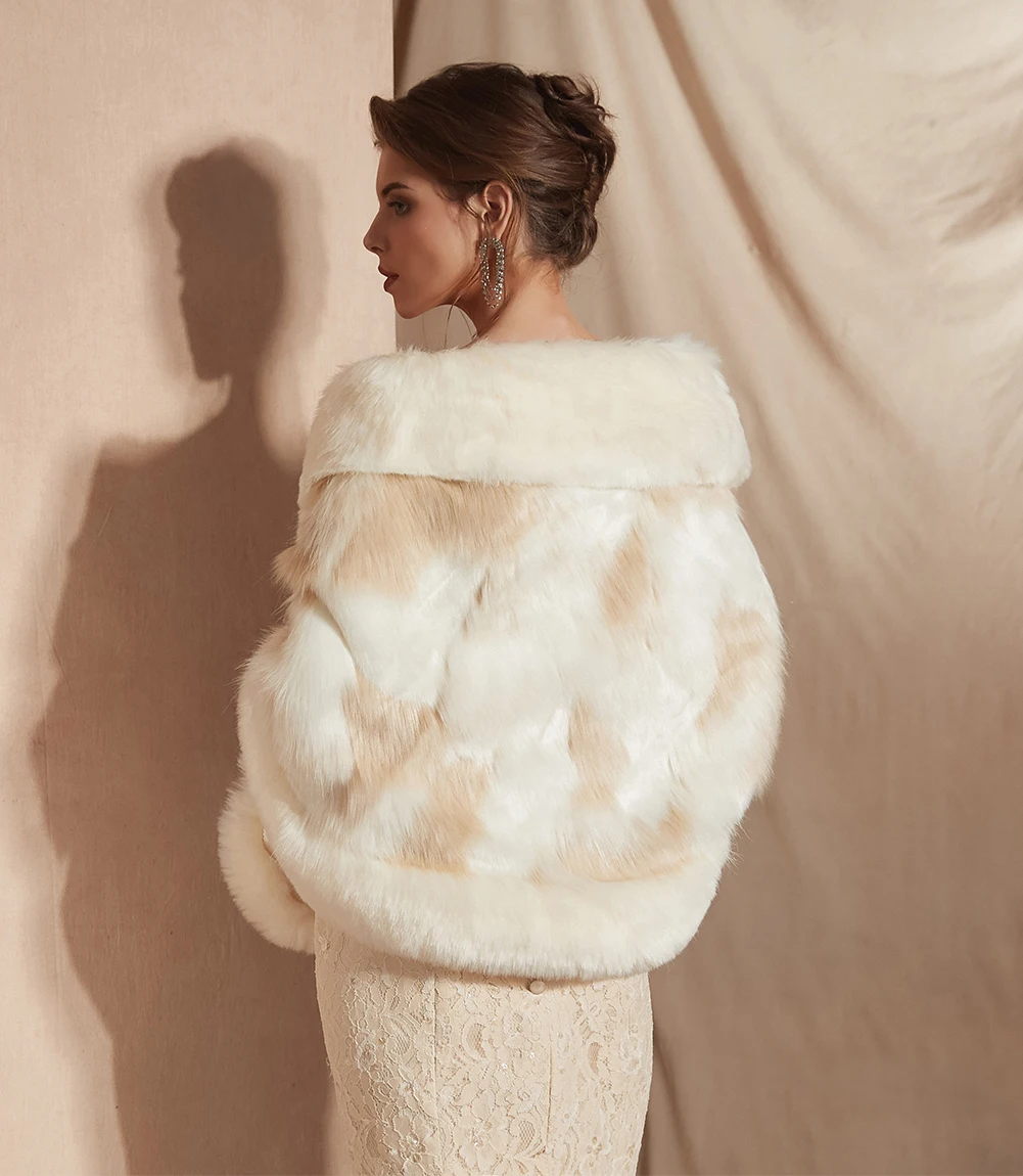 2020 свадебное болеро зимнее шали из искусственного меха для невесты женская