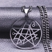necronomicon stainless steel music band necklace satanic pendant lovecraft cthulhu patchsatanic pin jewelry bijoux n3038s06