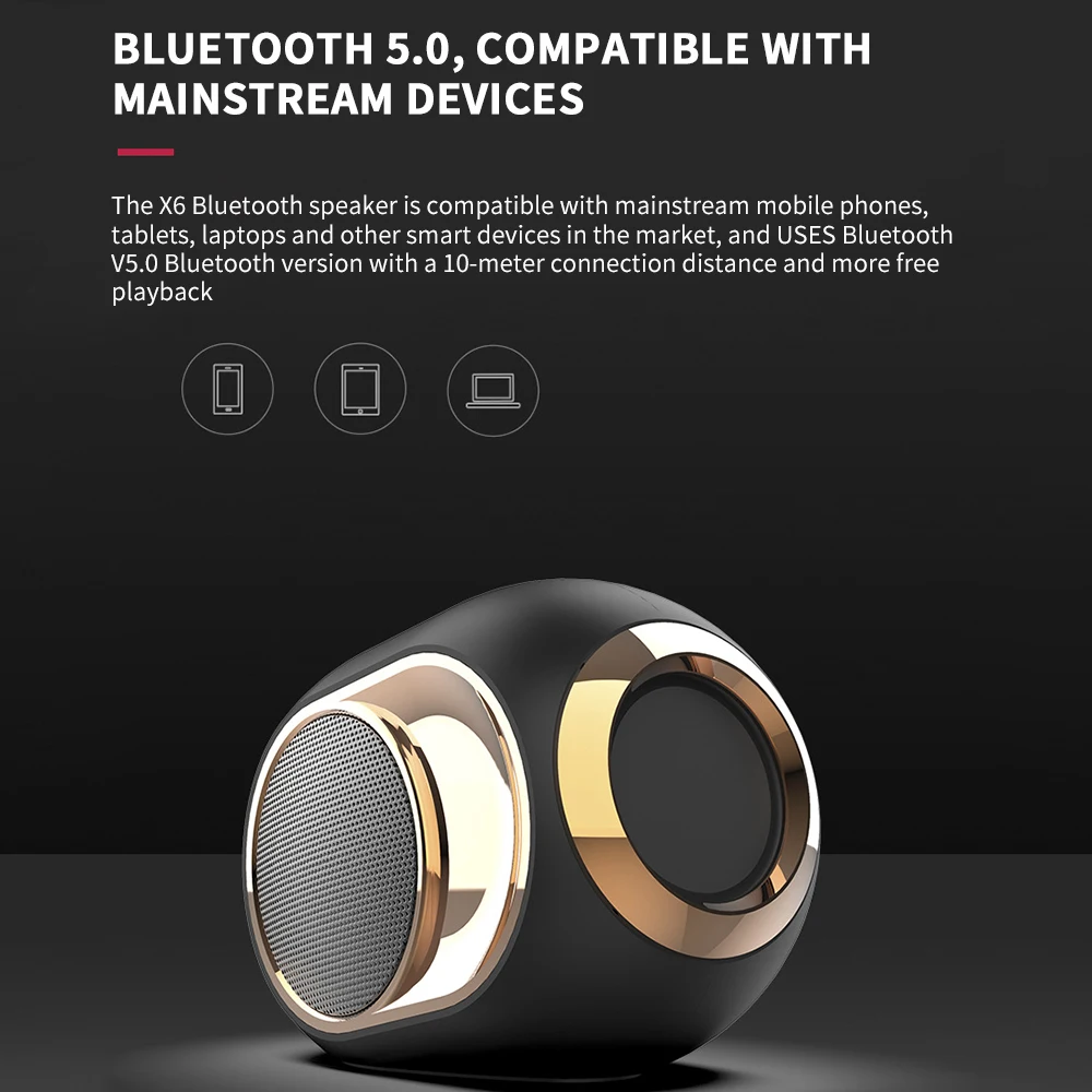 Bluetooth 5 0 Динамик s высокое качество X6 Беспроводной резонирующей коробки стерео