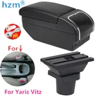 Автомобильный подлокотник для Toyota Yaris Vitz 1998-2005, консоль для хэтчбека, контейнер для хранения, поворотный подлокотник с отверстием для чашки, светодиодный