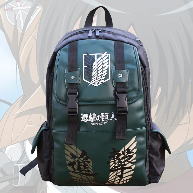 Атака на Титанов Shingeki no Kyojin Действие напечатанный рисунок рюкзак школьная сумка рюкзак Холщовая Сумка рюкзак Спортивная дорожная сумка игрушка