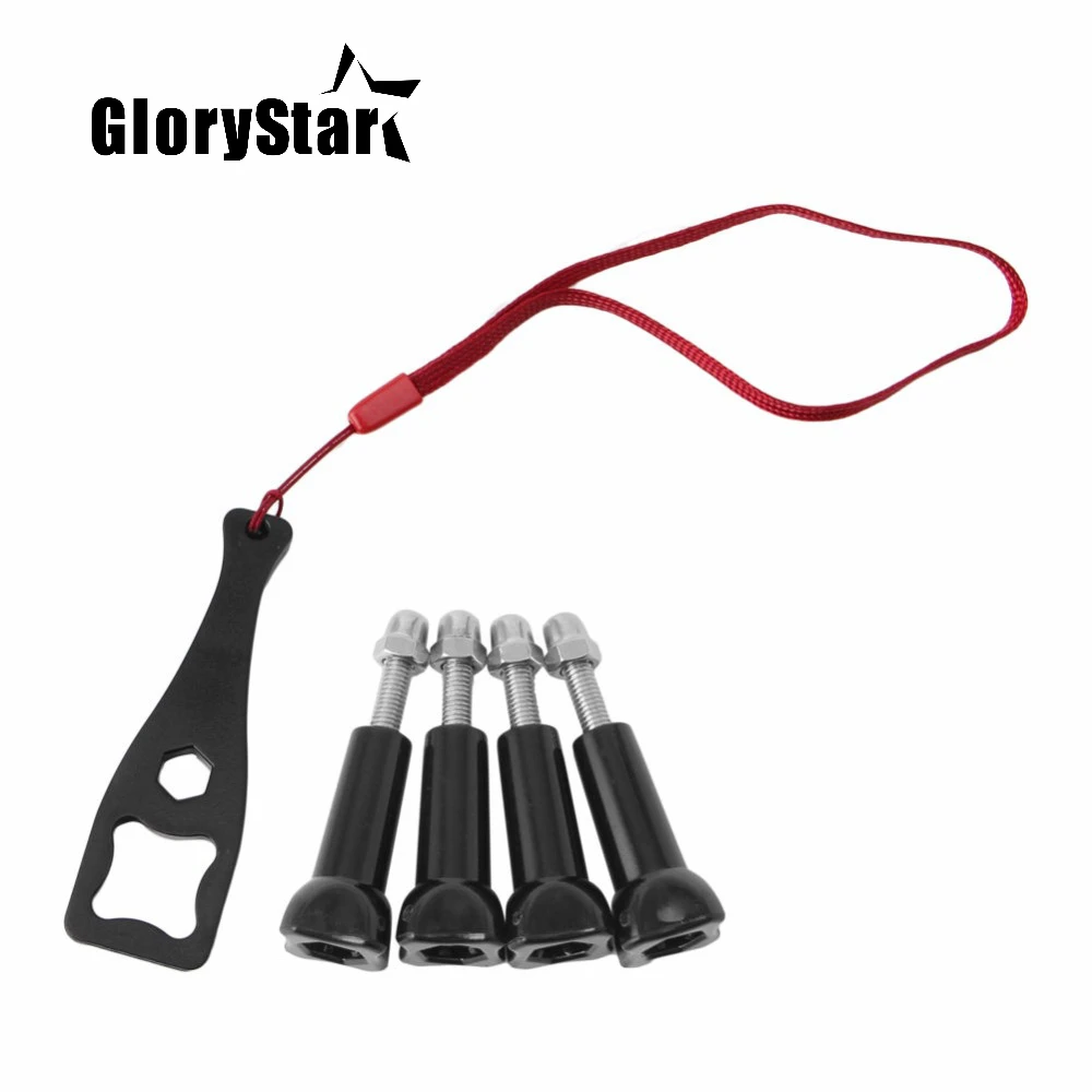 

GloryStar 3pcs Aluminum Aloy Thumb Knob Bolt Nut Screw + Square Wrench Spanner For GoPro OSMO YI XIAOMI SJ 360 SPORT