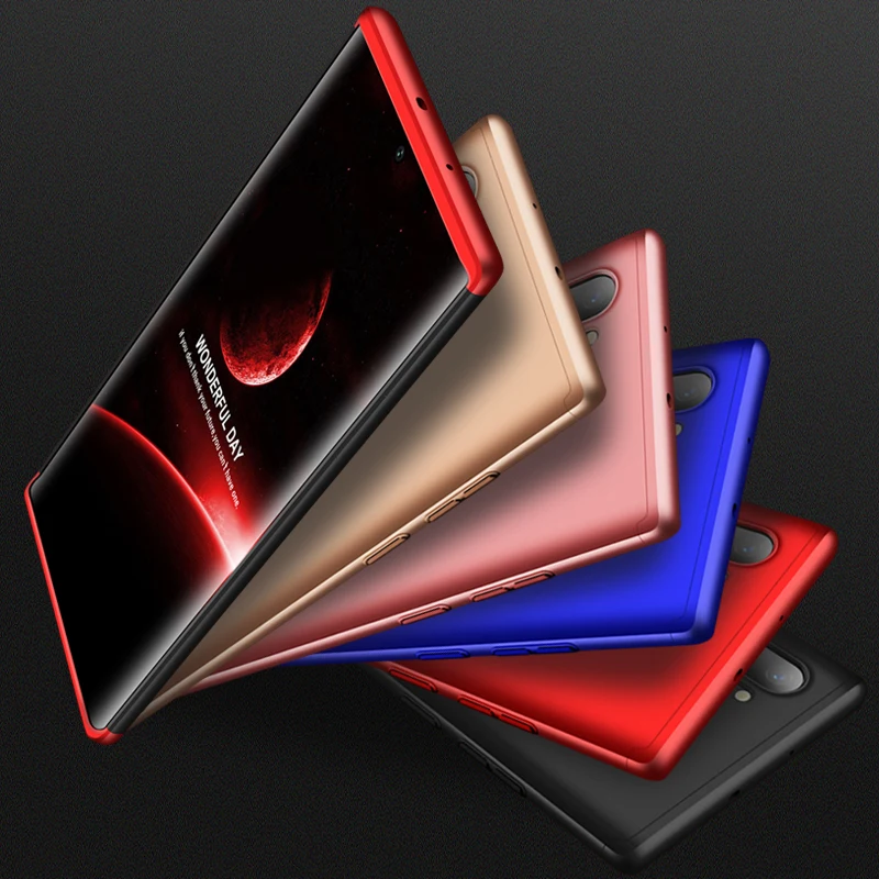 Противоударный чехол для Samsung Note 10 Plus Pro 3 в 1 твердый из поликарбоната Galaxy Note10 Capa 360