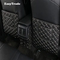 car styling leather rear back seat mat anti kick pad anti rub mat for toyota camry 2018 2019 8th car accessories