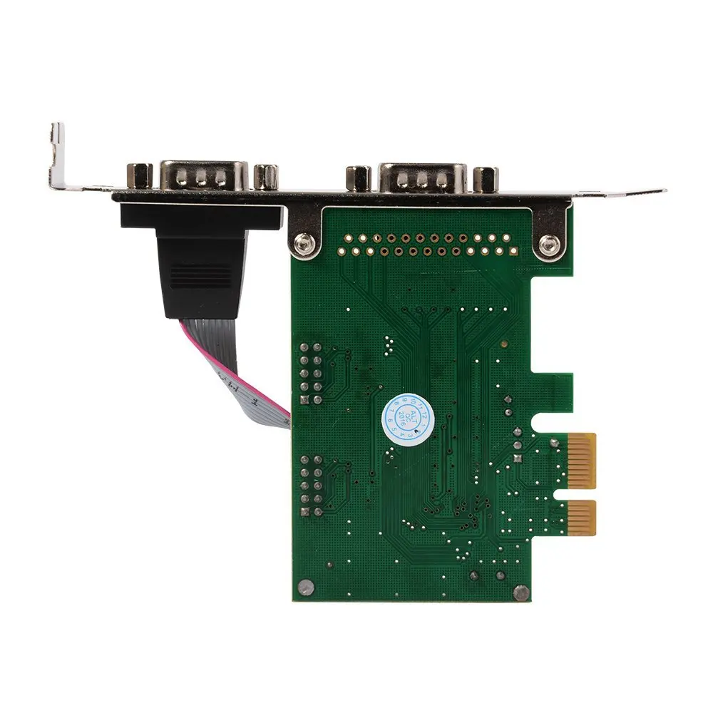 Двойной Порты 9 контактный последовательный RS232 DB9 PCI E карта Com AC332|Платы