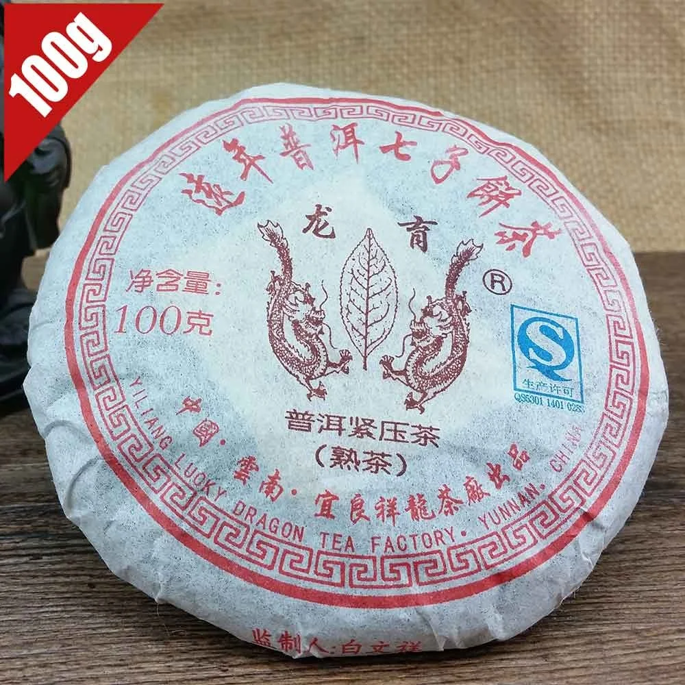 2010 Yunnan Shu Pu erh Чай 100 г старые длинные спелые Пу erh|Заварники| |