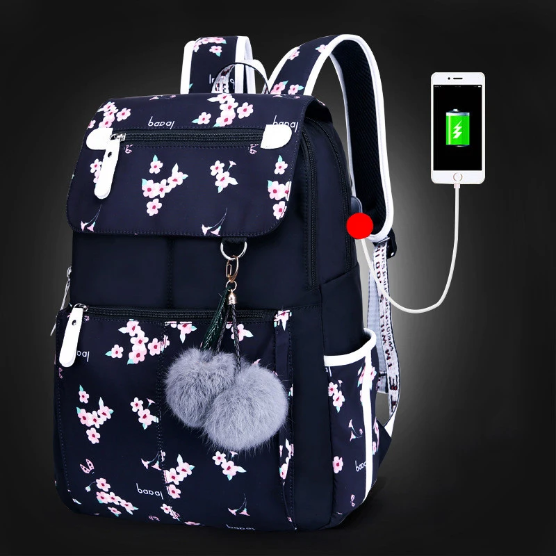 New Large schoolbag cute Student School Backpack Printed Waterproof bagpack high school book bags for teenage girls kids