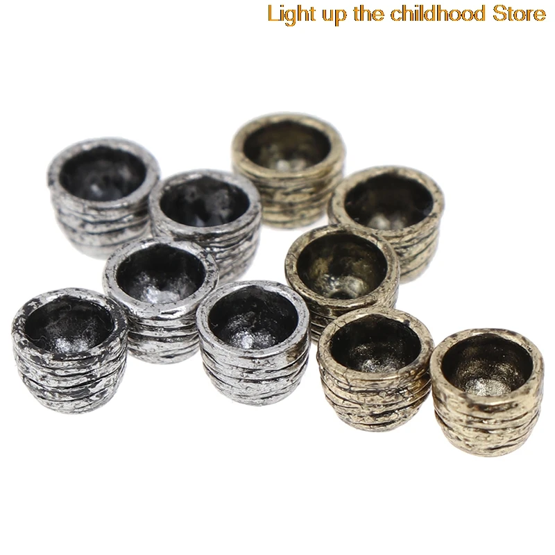 

5Pcs 1: 12 Dollhouse Furniture Miniature Dining Ware Toy Metal Tea Set Teapot Cup