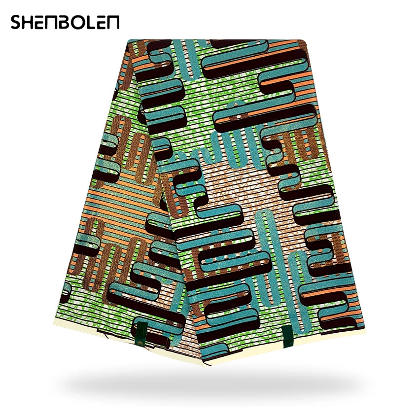 

New Best Quality African Glitter Grand Golden Wax Fabrics Ankara Printed Wax Materials 6Yards/pcs For Nigerian Dress