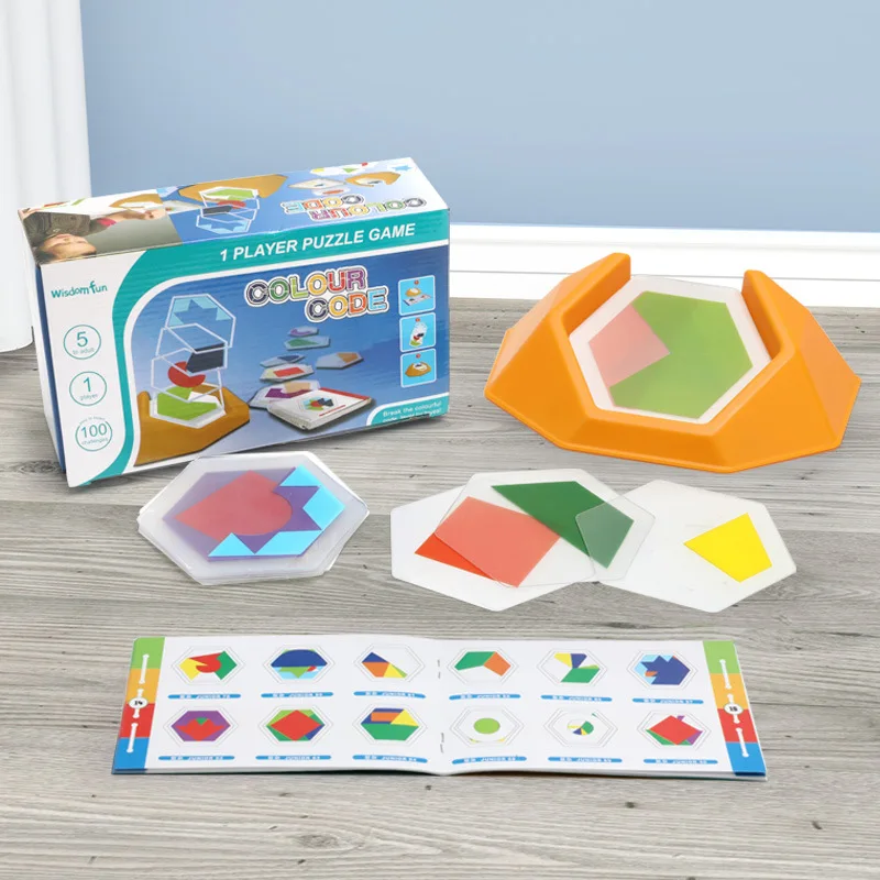 100 игра-головоломка с цветным кодом танграмма головоломки игрушки для детей