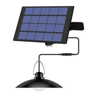 ip65 waterproof single head solar pendant light outdoor indoor solar lamp with cable suitable for courtyard garden indoor etc
