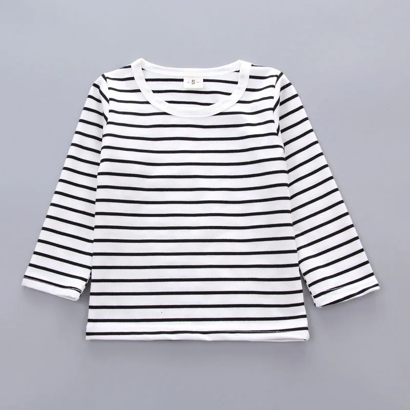 Новинка Осенняя детская одежда костюм футболка в полоску для маленьких
