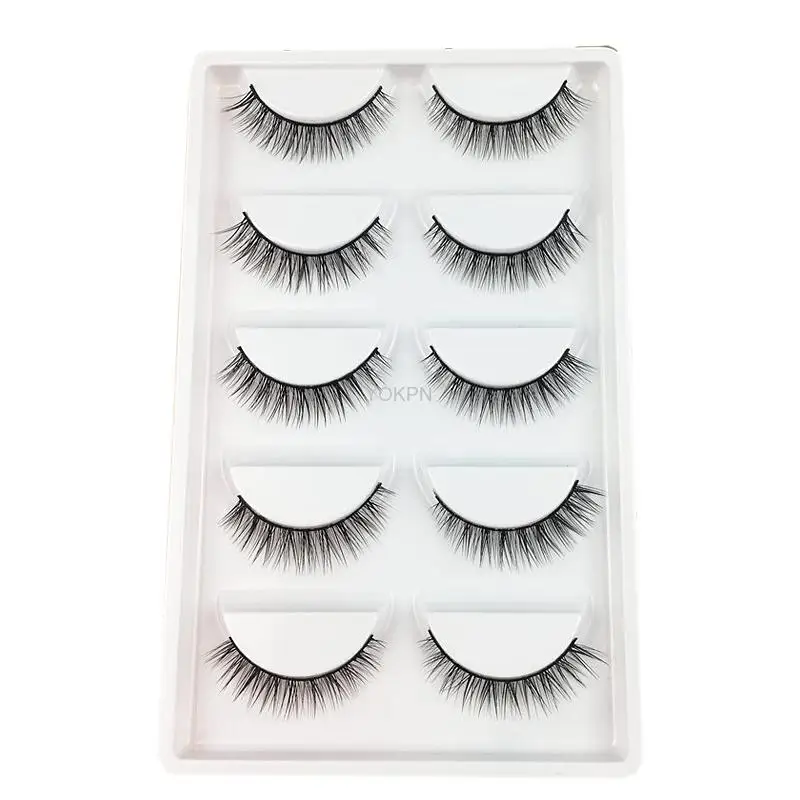 

YOKPN New Japanese Sharpening Fake Eyelashes Thick Cross-shaped Supernatural Eyelashes Plain Nude Makeup Eyelashes Eyelashes