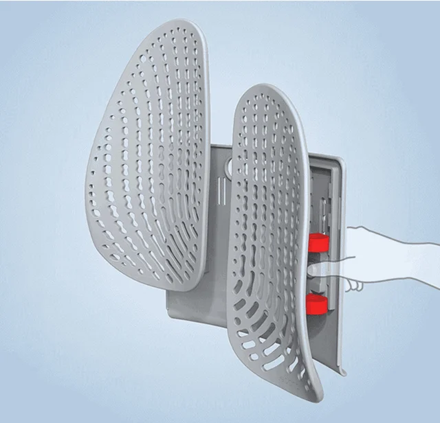 Xiaomi Leband Регулируемая эргономичная поддержка спины с одной клавишей подъемная обмотка динамическая Удобная подушка для спинки стула от Mijia Youpin - Цвет: Серый