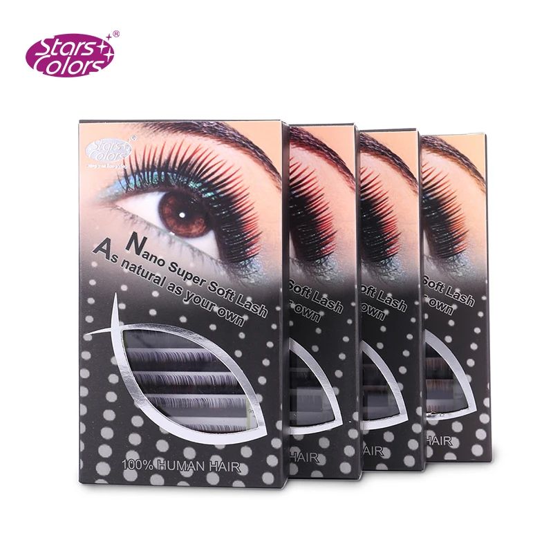 Смешанный Размер 7 15 мм шелковые цветные ресницы для наращивания накладные 0 10 C Curl