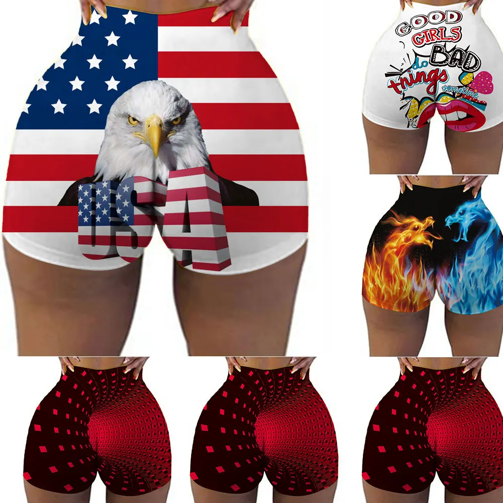 

Шорты женские с высокой талией, пикантные облегающие Короткие штаны с надписью, повседневные уличные спортивные с принтом в стиле хип-хоп, л...