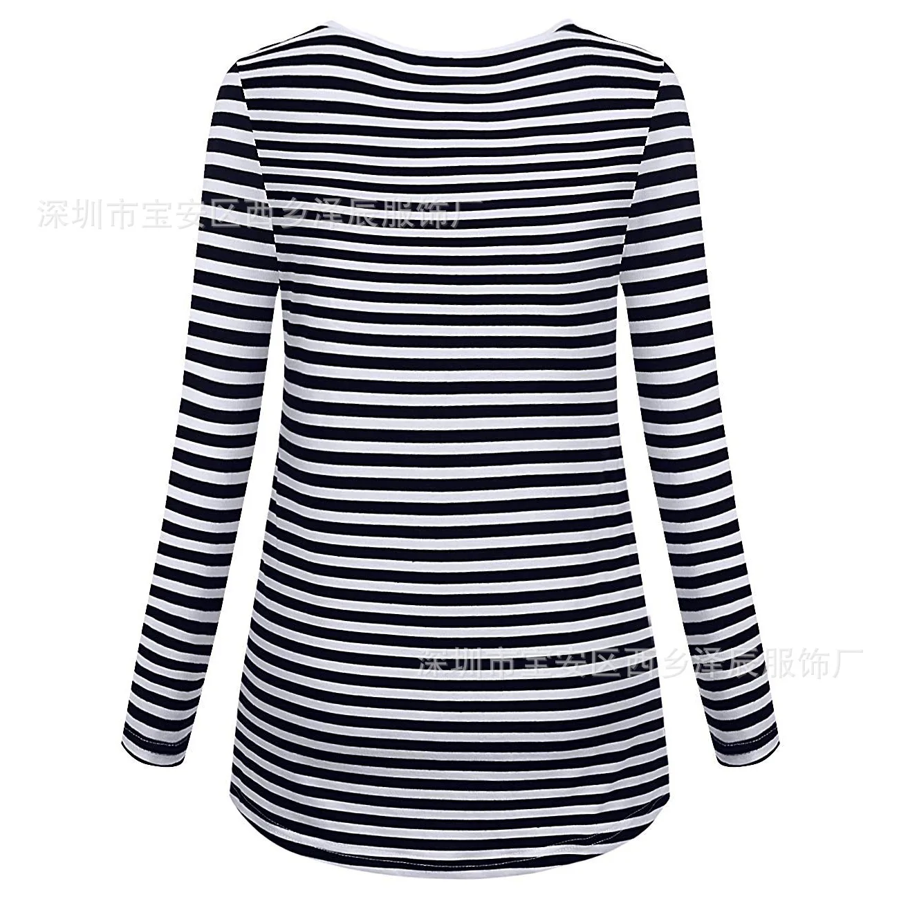 Полосатая куртка с длинным рукавом для грудного вскармливания Одежда беременных