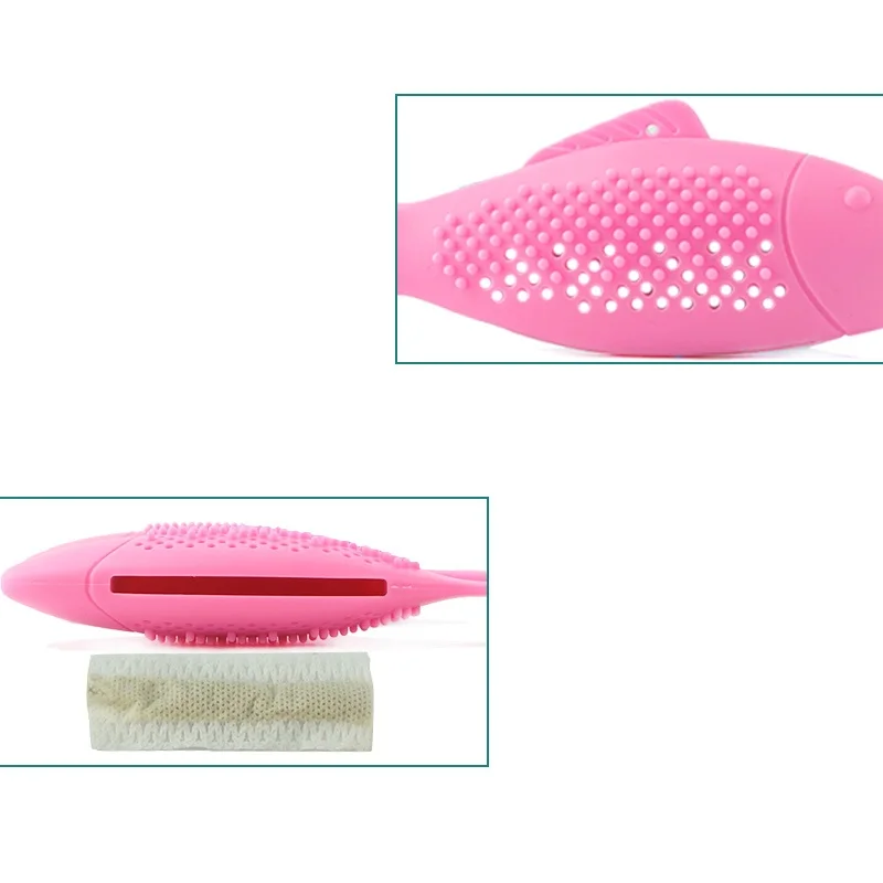 Pet Cats Chew Toys Dog Cute Fish Shaped Cat Toothbrush Toy Teeth Cleaning Stick Interactive KittenFunny | Дом и сад