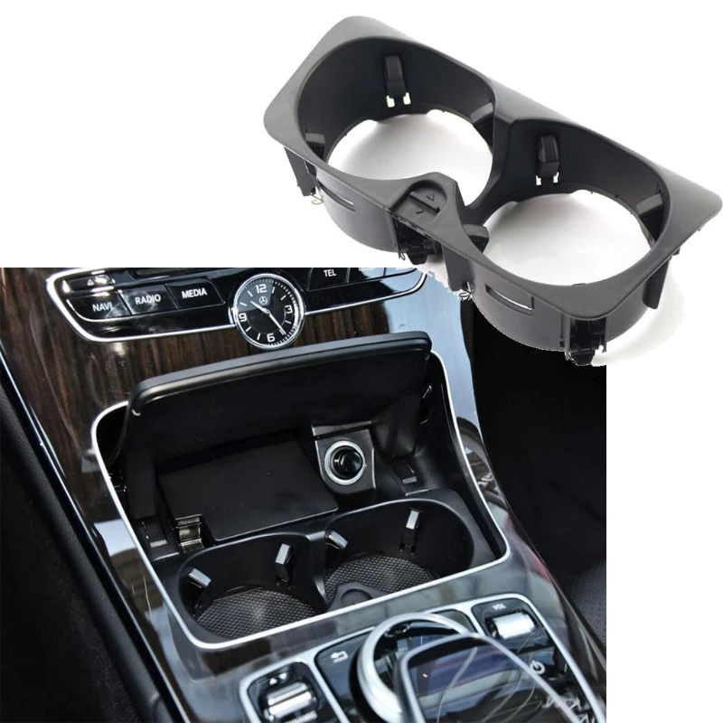 

A70F For W205 W253 W447 Center Console Cup Holder Mini Trash Can Storage Car Accessories Bottle Coffee Mug Cup Black