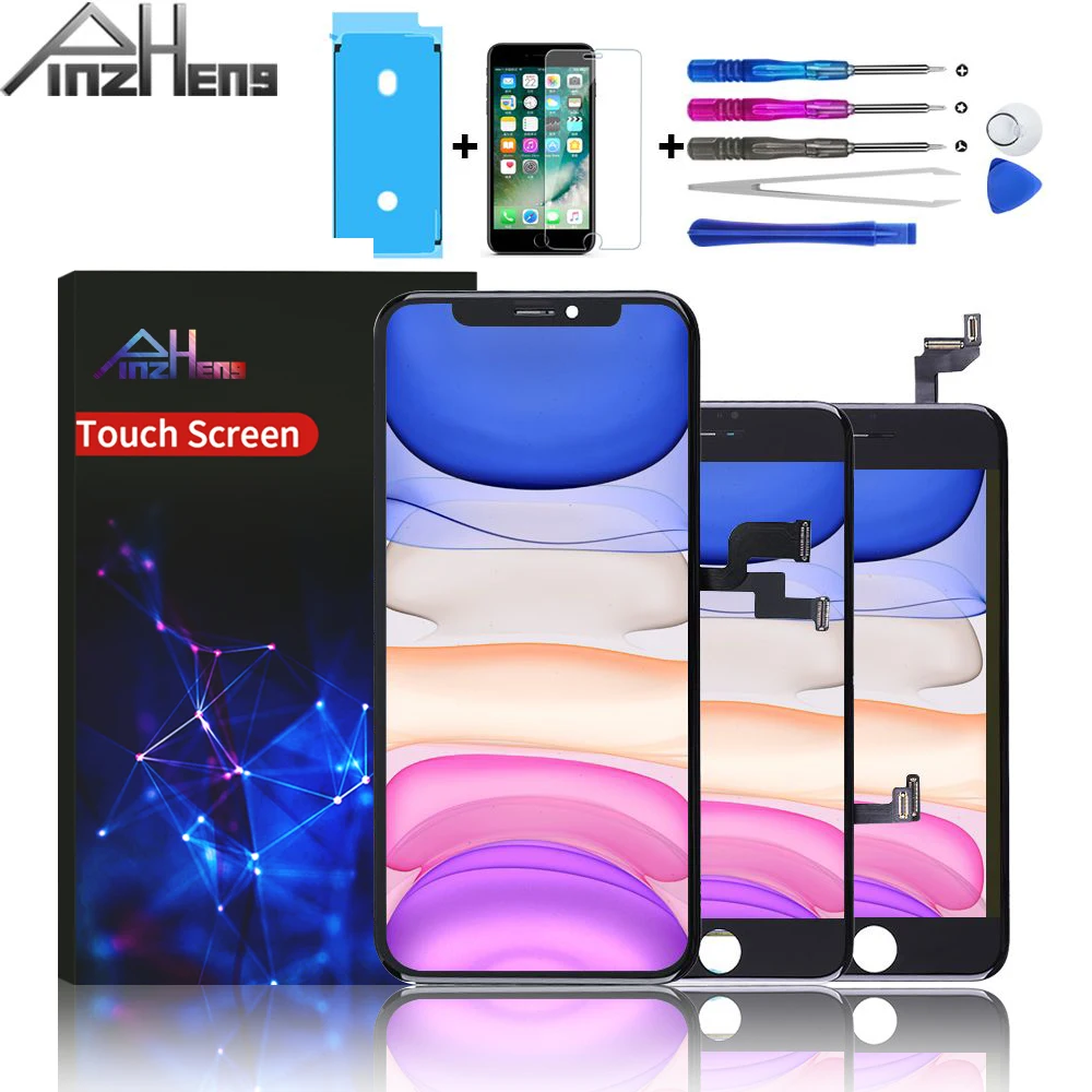 

ЖК-дисплей PINZHENG AAAA для iPhone 4s 5 5c 5s SE 6 6s 7 8 Plus x, ЖК-дисплей в сборе с цифровым преобразователем с 3D сенсорными сменными ЖК-дисплеями