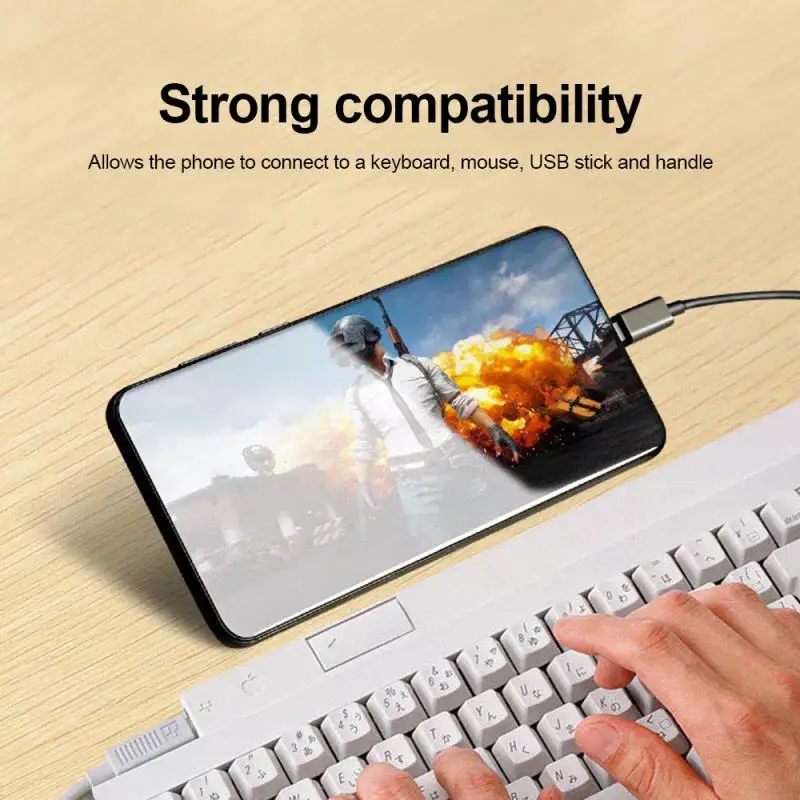 

Portable 3 In1 Micro OTG USB Port Game Mouse Keyboard Adapter Cable Black Non-slip Durable Conversion Line For Android Tablet