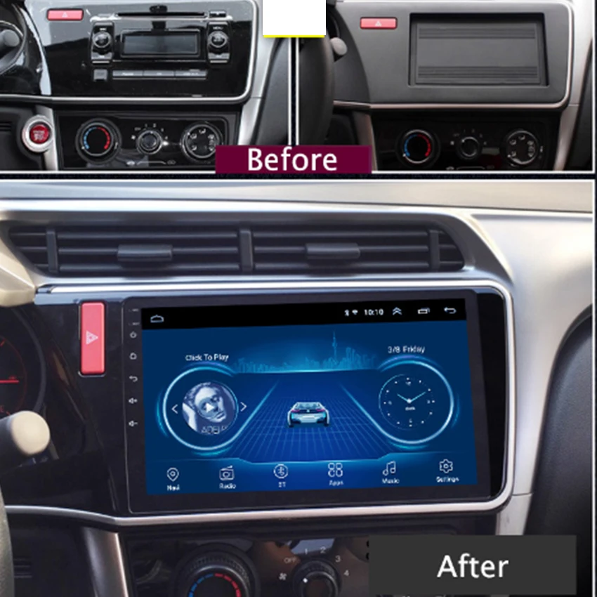 Автомобильный радиоприемник Android мультимедийный плеер для Honda City 2014 ~ 2017