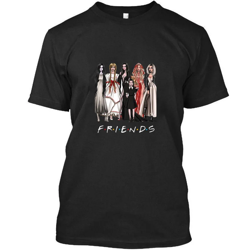 QZHIHE Хэллоуин Ужасы друзья Pennywise Майкл Майерс Мужская футболка женская Annabelle топы