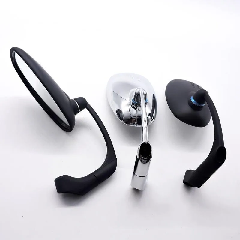 1 пара мотоциклетных боковых зеркал заднего вида скутеры овальные для Honda Yamaha Suzuki