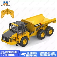 huina 1568 124 2 4g scale radio controlled car rc truck 9ch dumper excavator tractor electric machine toys for boys kids gifts