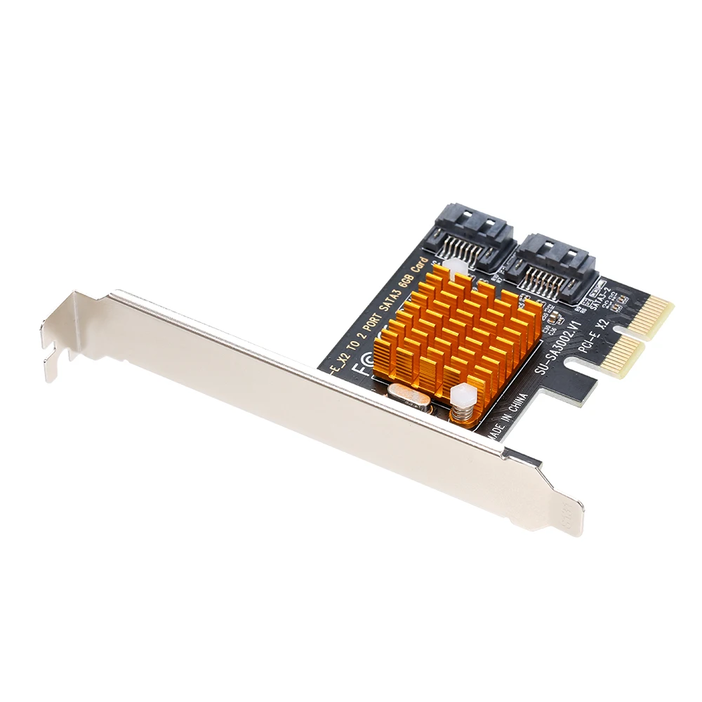 PCI E X2 до 2 портов SATA3 6 Гбит/с Карта Экспресс карточка SSD Tiering контроллер адаптер с